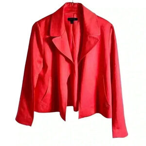 Ann Taylor Women's Pink Linen Blend Twill Swing Jacket SIZE-MEDIUM